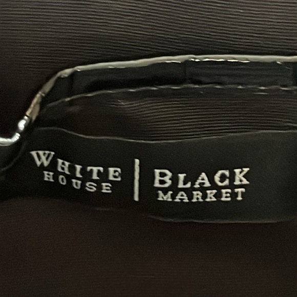 White House Black Market black snakeskin mini hard case clutch - Picture 6 of 6